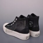 Converse Chuck Taylor All Star Platform Western Glam 舒适简约 女款高帮帆布鞋 黑色 - 图片 2