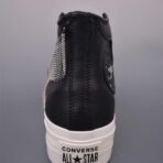 Converse Chuck Taylor All Star Platform Western Glam 舒适简约 女款高帮帆布鞋 黑色 - 图片 4