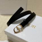 Dior 30 Montaigne Lucky Charms 腰带 黑色金色扣