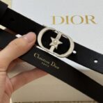 Dior 30 Montaigne Lucky Charms 腰带 黑色银色扣 - Image 2