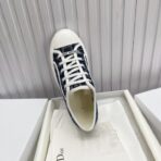 Dior B23 Low-Top Sneakers 黑色全刺绣 Oblique 老花图案平底休闲运动鞋 - Imagem 2