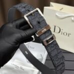 Dior 男士 Oblique Galaxy 印花效果皮革腰带 - 图片 2