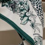 Dior(迪奥) “丛林之爱”大三角巾 绿色 - 图片 4