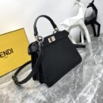 FENDI 芬迪 Selleria 系列黑色小牛皮手工外缝小猫包 - 图片 2