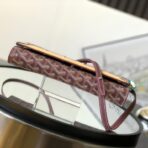 Goyard Monte-Carlo 迷你木条铆钉斜挎包  枣红色 - 图片 4