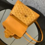 Goyard Saïgon Souple Mini 橙黄色 Goyardine 帆布配皮木柄单肩斜挎包 - 图片 4