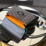 Goyard Saïgon Souple Mini 黑色 Goyardine 帆布配皮木柄单肩斜挎包 - 图片 4