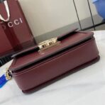 Gucci Blondie 中号酒红色皮革链条单肩包 - 图片 4