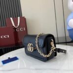 Gucci Blondie 中号黑色皮革链条单肩包 - 图片 2