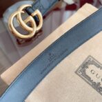 Gucci GG Marmont 压纹皮革双 G 扣腰带 - Image 4