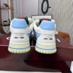 Gucci Screener GG Mesh Platform Sneakers 蓝白拼色双 G 网纱厚底板鞋 - 图片 2