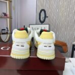 Gucci Screener GG Mesh Platform Sneakers 黄白拼色双 G 网纱厚底板鞋 - Imagem 4