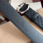 Gucci Signature 压纹皮革方形扣腰带 - Image 4