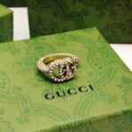 Gucci古驰双G镶钻戒指 - Imagem 2