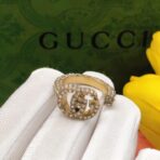 Gucci古驰双G镶钻戒指 - Imagem 4