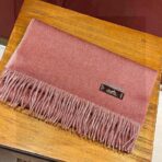 HERMFS 爱马仕巴黎时装展双面羊绒围巾！玫粉色款