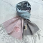 Hermes · 围巾 渐变拼色设计搭配镂空马车标志 粉色款 - 图片 3