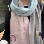 Hermes · 围巾 渐变拼色设计搭配镂空马车标志 粉色款 - 图片 2