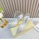 Jimmy Choo Love 系列尖头水钻高跟凉鞋 银色