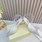 Jimmy Choo Love 系列尖头水钻高跟凉鞋 银色 - 图片 3