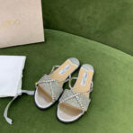 Jimmy Cho新款水钻拖鞋