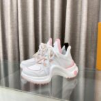 LV Archlight系列拱桥底老爹鞋休闲厚底系带运动鞋粉色 - Imagem 4