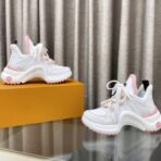 LV Archlight系列拱桥底老爹鞋休闲厚底系带运动鞋粉色 - Imagem 3