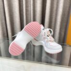 LV Archlight系列拱桥底老爹鞋休闲厚底系带运动鞋粉色 - Imagem 2