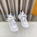 LV Archlight系列拱桥底老爹鞋休闲厚底系带运动鞋紫色