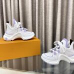 LV Archlight系列拱桥底老爹鞋休闲厚底系带运动鞋紫色 - Imagem 2