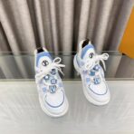 LV Archlight系列拱桥底老爹鞋休闲厚底系带运动鞋蓝色