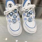 LV Archlight系列拱桥底老爹鞋休闲厚底系带运动鞋蓝色 - Imagem 3