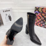 LV尖头老花拉链短靴 - 图片 4