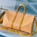 Louis Vuitton Keepall Bandoulière 45 Meowgram 宠物狗爪黄色旅行袋 - 图片 4