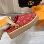 L家2024勃肯包头拖鞋红色 - 图片 2