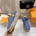 L家2024勃肯包头拖鞋蓝色 - 图片 4