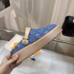 L家2024勃肯包头拖鞋蓝色 - 图片 3