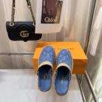 L家2024勃肯包头拖鞋蓝色 - 图片 2