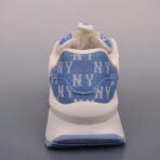 MLB BIG BALL CHUNKY 纽约洋基队满印 NY 标识厚底休闲老爹鞋（白蓝配色款） - 图片 2