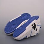 MLB Chunky Liner Basic 复古印花老爹鞋 白蓝配色 - 图片 3