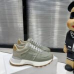 MM6 Maison Margiela Runner 系列复古老爹休闲运动鞋（灰绿色情侣款） - 图片 3