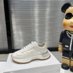 MM6 Maison Margiela Runner 系列复古老爹休闲运动鞋（纯白色情侣款） - 图片 2