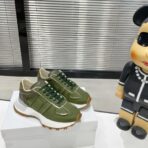 MM6 Maison Margiela Runner 系列复古老爹休闲运动鞋（橄榄绿色情侣款） - 图片 2