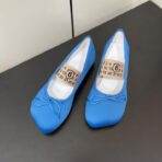 Maison Marginala MM6马吉拉低跟苹果头小单鞋 蓝色 - 图片 2