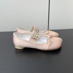 Maison Marginala MM6马吉拉低跟苹果头小单鞋 裸粉色 - 图片 2