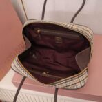 Miu Miu Beau 格纹皮革细节手提包 - 图片 4