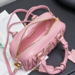 Miu Miu Matelassé Mini Coffer 粉色绗缝小羊皮手提斜挎包 - 图片 2
