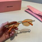 Miu Miu 复古猫眼太阳镜 褐色 - 图片 3