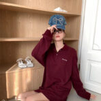 Miu Miu 字母刺绣徽标翻领Polo衫 - Imagem 3