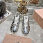 MiuMiu缪缪  新款系带休闲 运动鞋 银色